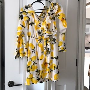 Lemon Print Sun Dress